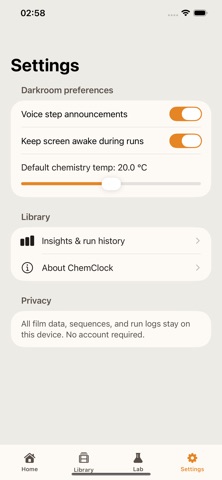 ChemClock Film Timer Screenshot 10 of 10