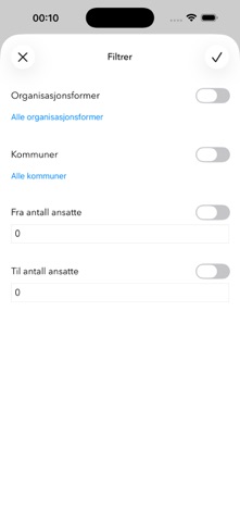 Bedriftssøk iPhone screenshot