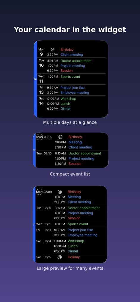 Calendar Widget ! - Productivity App | MWM