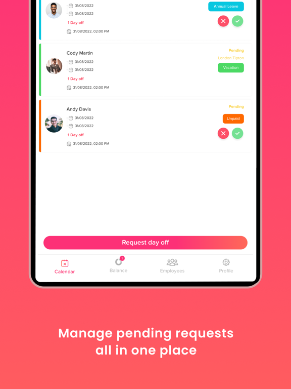 Screenshot #6 pour Day Off - Leave Tracker & PTO
