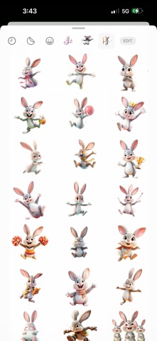 Super Bouncy Rabbit Stickers screenshot
