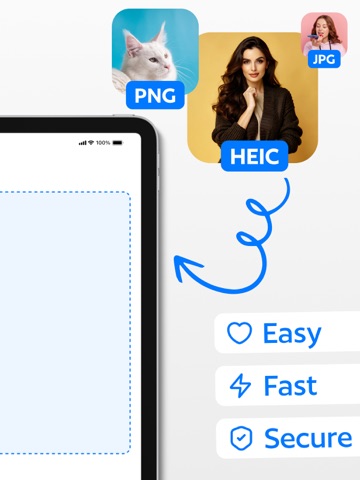 Image Converter: PNG,JPG, HEIC iPad screenshot