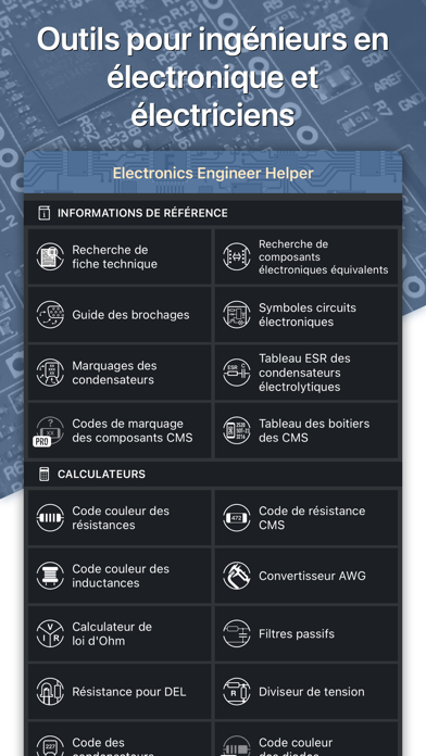 Screenshot #1 pour Electronics Engineer Helper