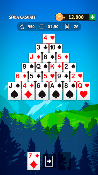 Pyramid Solitaire Online Screenshot