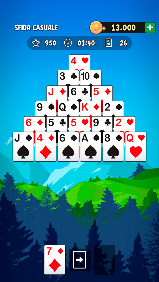 #3. Pyramid Solitaire Online (iOS) 来自: Spaghetti Interactive