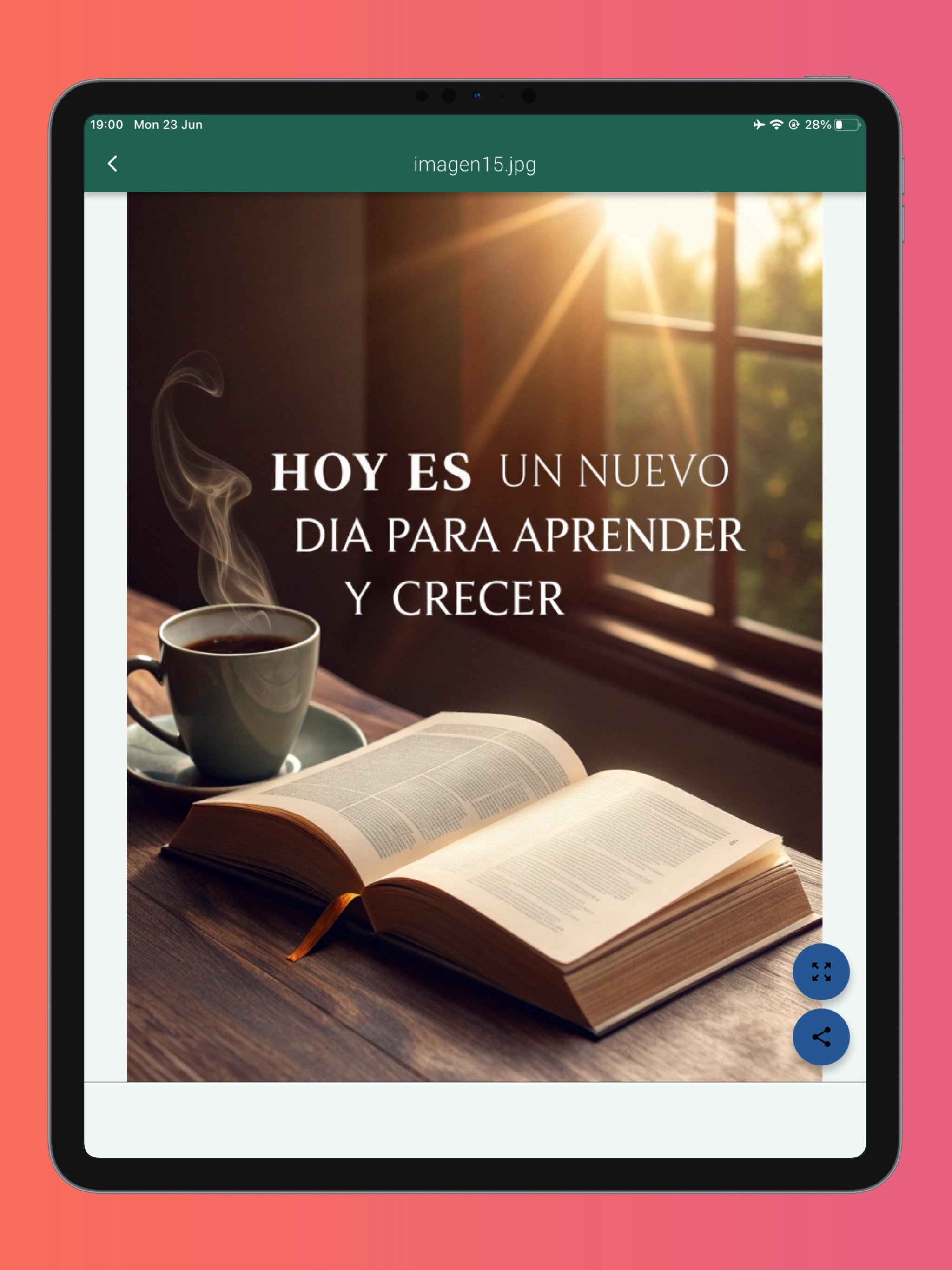 buenos días y buenas noches.