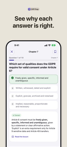 CIPP Prep: CIPP/E and CIPP/US Screenshot 3 of 6