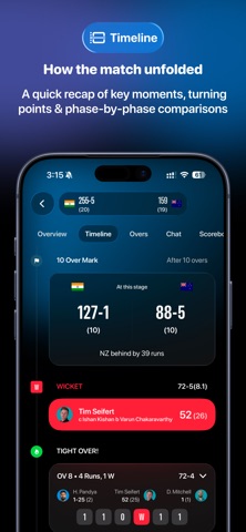 crease: Live Cricket Scores iPhone screenshot