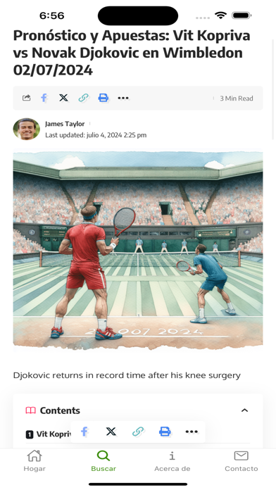 Pronósticos Tenis Hoy Screenshot