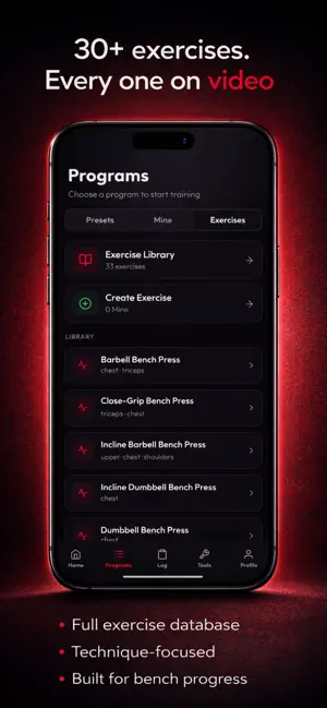 Bench Press Builder screenshot 2