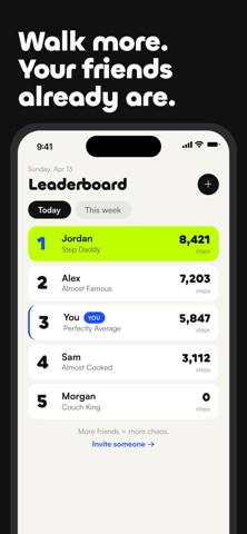 Stride: Social Step Counter iPhone screenshot