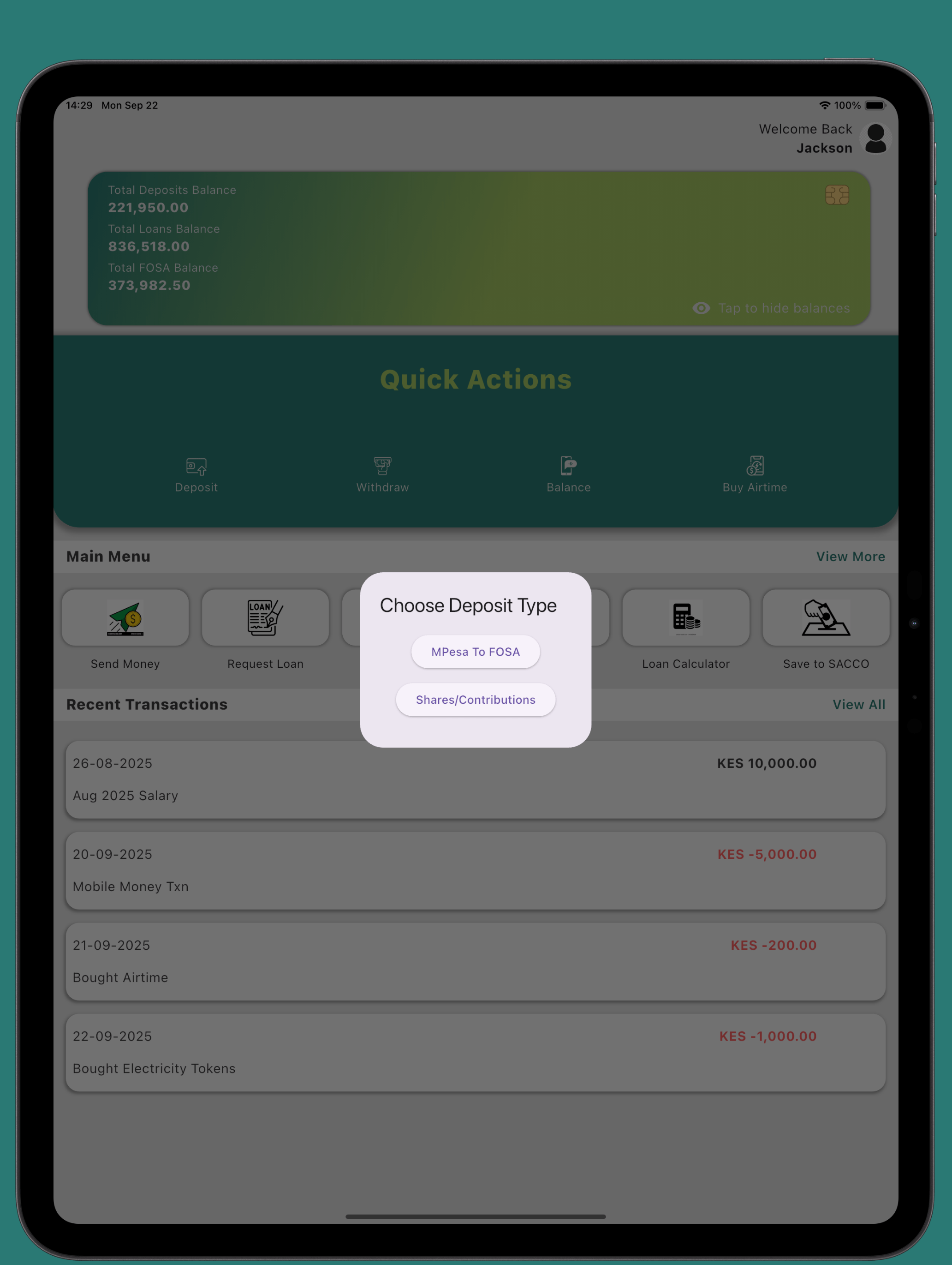 NSSF SACCO M-Banking screenshot 12