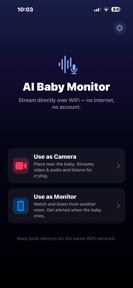 Hardware Free AI Baby Monitor screenshot
