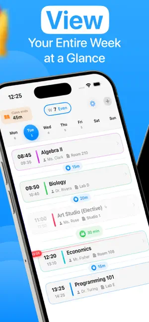 Weekyr - Student Timetable screenshot 2