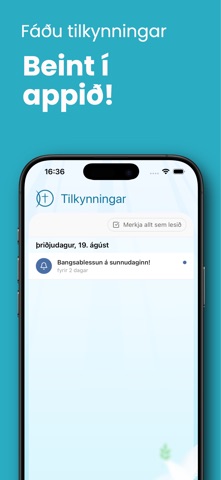 Kirkjuappið screenshot