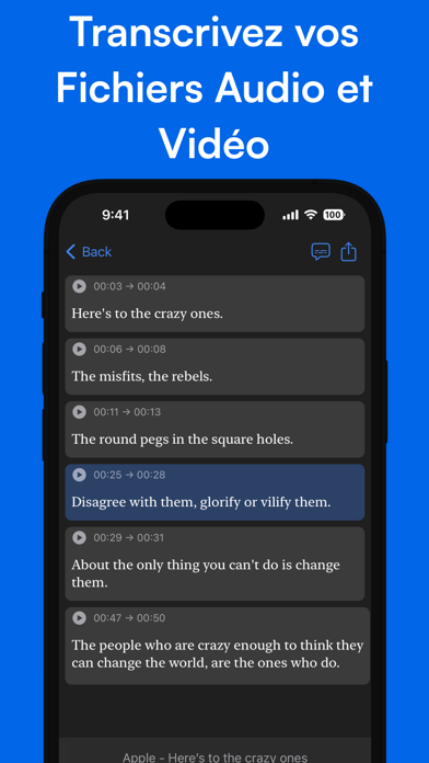 Screenshot #2 pour Dictaphone & Transcripteur
