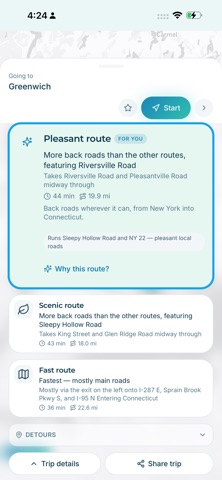 Pleasant Routes iPhone screenshot 2