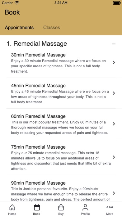 Jackie's Sports Massage Screenshot