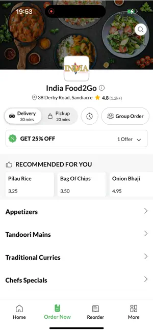 India Food2Go - Sandiacre screenshot 2