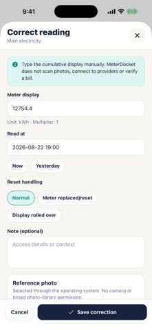 MeterDocket: Utility Log iPhone screenshot