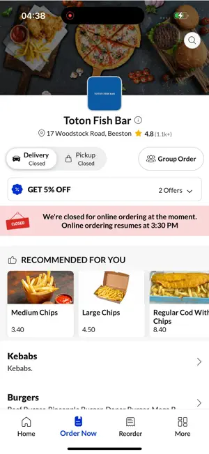 Toton Fish Bar. screenshot 2