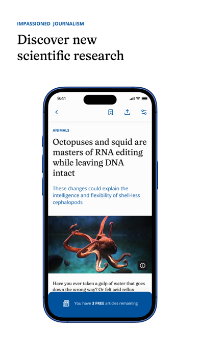 Science News Magazine Screenshot