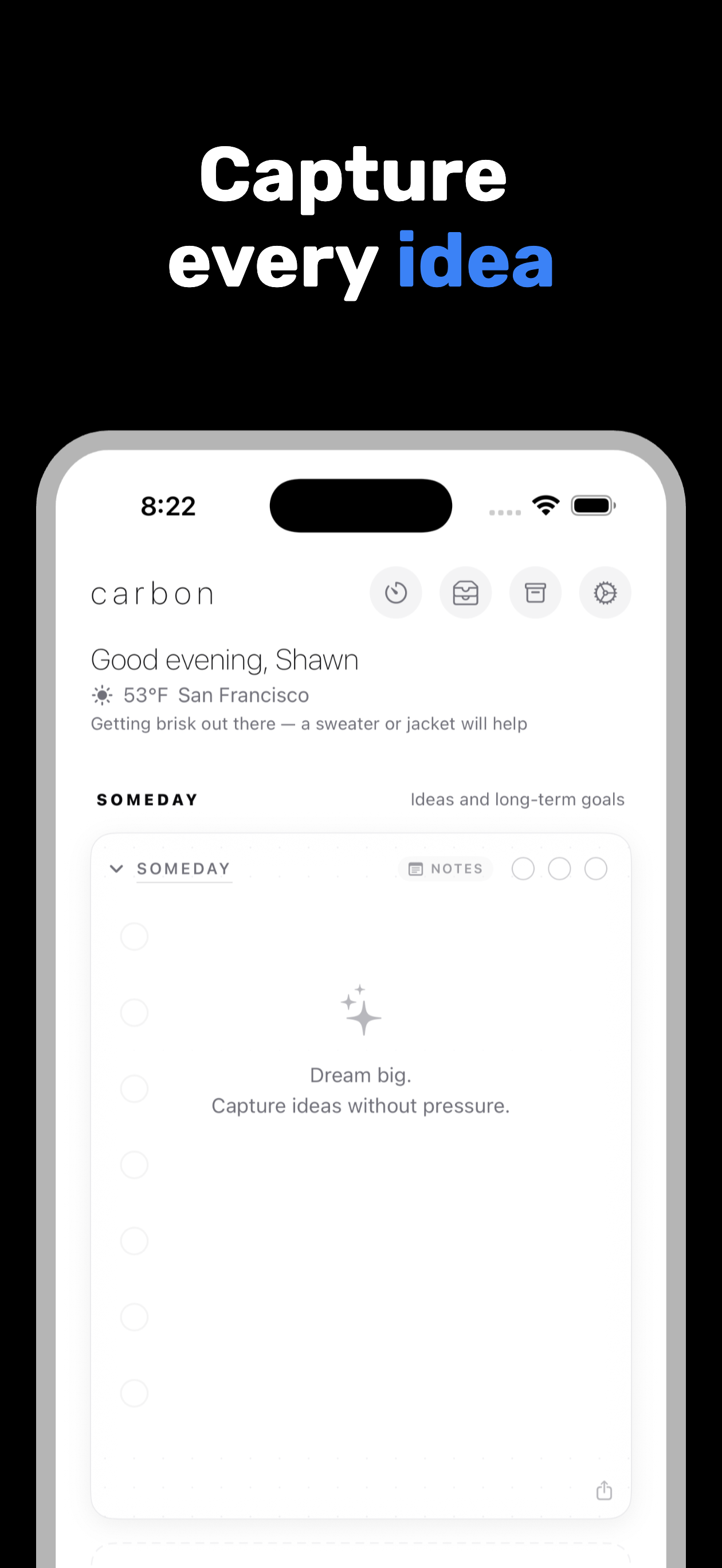 Carbon: Minimalist To Do List screenshot 6