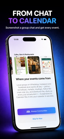 Screenshots to Calendar iPhone screenshot