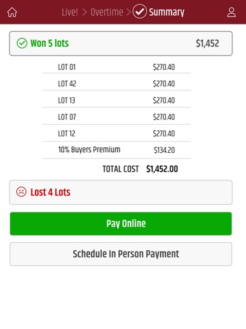 NKC Business Council Auction iPad screenshot