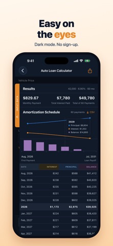 Amortize: Mortgage Calculator iPhone screenshot