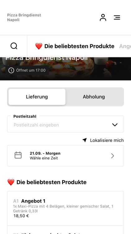 Pizza Bringdienst Napoli