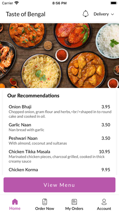 Taste of Bengal. Screenshot