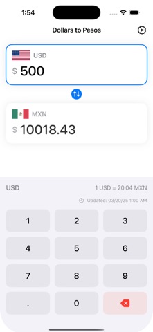 Dollars to Pesos Conversion Screenshot 1 of 3