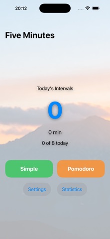 Five Minutes App Screenshot 1 of 3
