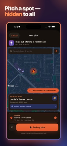 Kismet: Group Plans, Decided iPhone screenshot