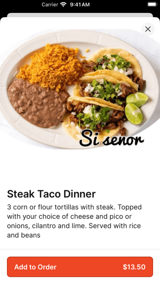 Screenshot 4 of Si Senor Mexican Restaurant App