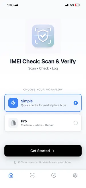 IMEI Check: Scan & Verify screenshot 1