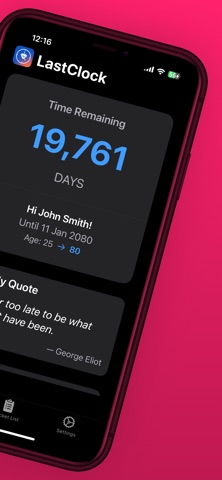 LastClock: Life Timer screenshot