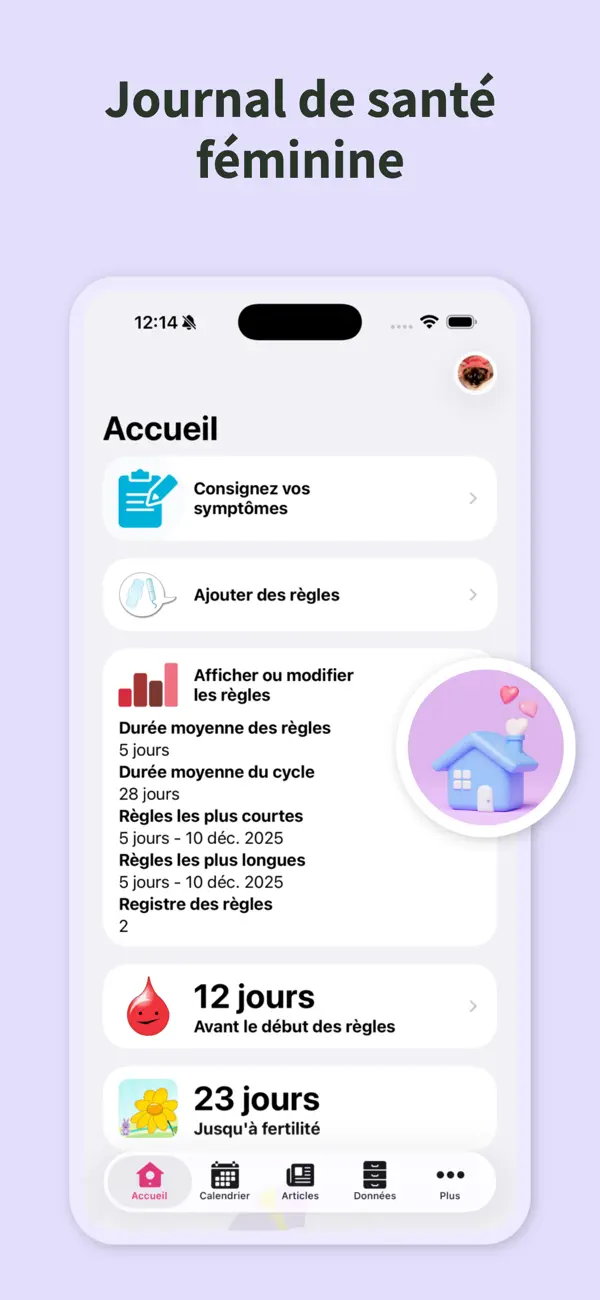 Screenshot #3 pour Period Tracking Calendar