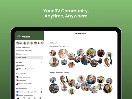 RV Lifestyle Community iPad screenshot 1 - Lifestyle app