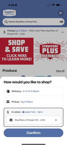 Stauffers Fresh Foods iPhone screenshot