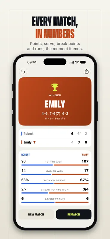 Tennis Scores: Match Tracker screenshot 3 of 5