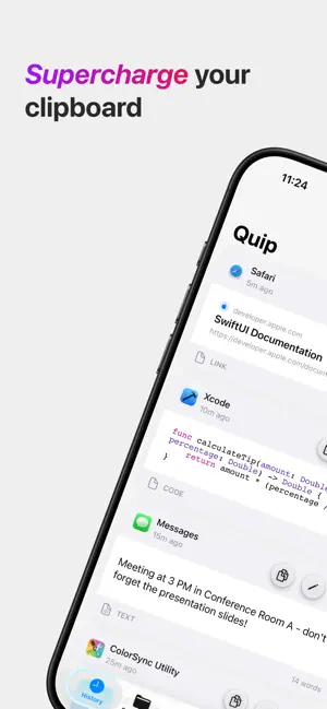 Screenshot 1 of Quip – Clipboard Supercharger 1.7
