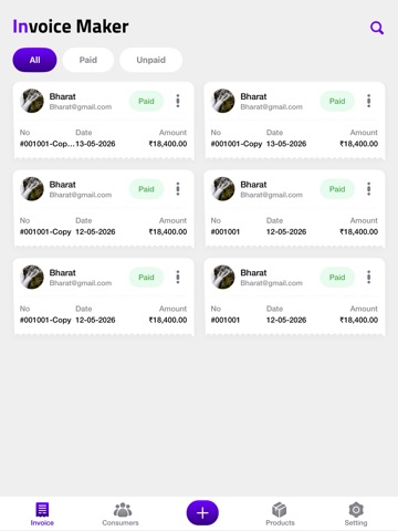 Invoice Maker & Simple Bills iPad screenshot