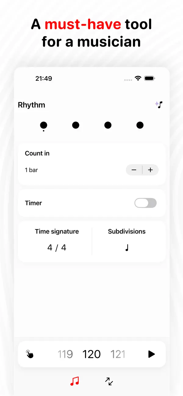 Screenshot #1 pour BPM Metronome