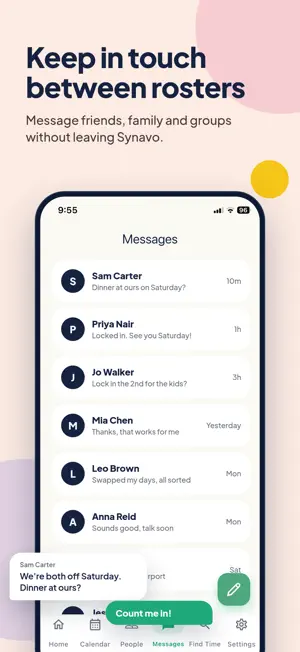Synavo: Shared Roster Calendar screenshot 3