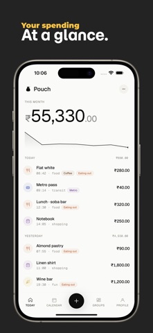 Pouch - Expense Tracker iPhone screenshot