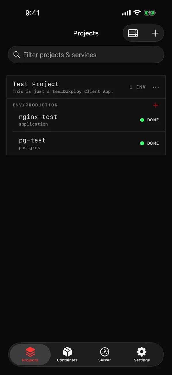 Screenshot #2 pour Dokploy Client