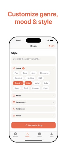 AI Bible Songs iPhone screenshot