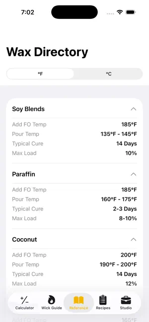 WaxBench: Candle Calculator screenshot 4